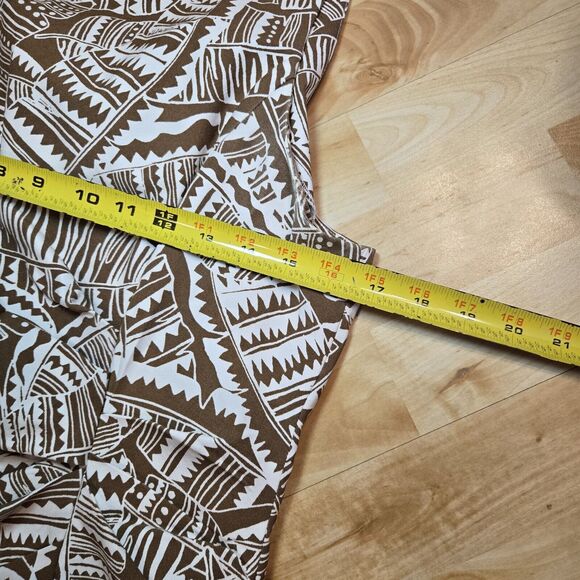 J. McLaughlin Anne Brown And White Sleeveless Midi Sheath Dress Size 14 - Picture 6 of 7